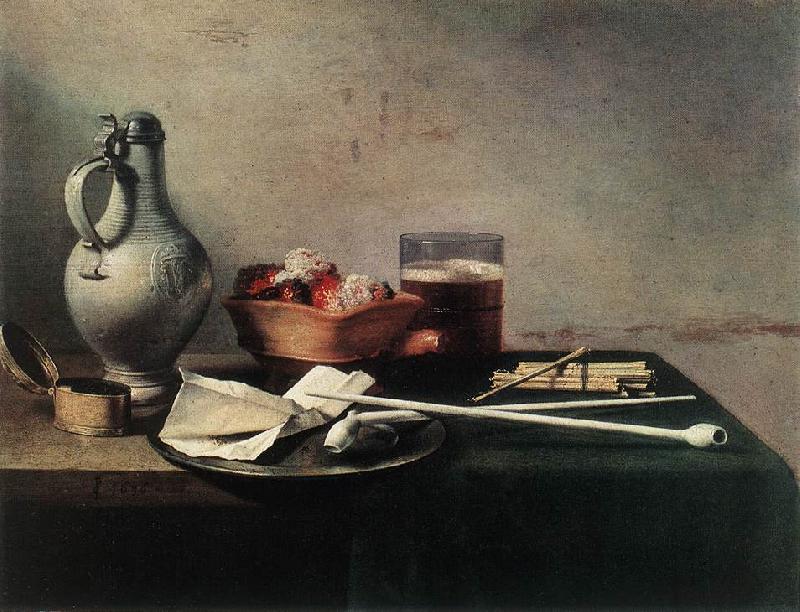 CLAESZ, Pieter Tobacco Pipes and a Brazier dfg oil painting image